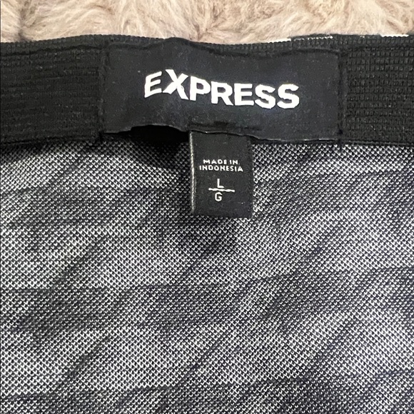 Express 90s Vintage Esq Houndstooth Black and White High Rise Skirt Size Large - Picture 2 of 2